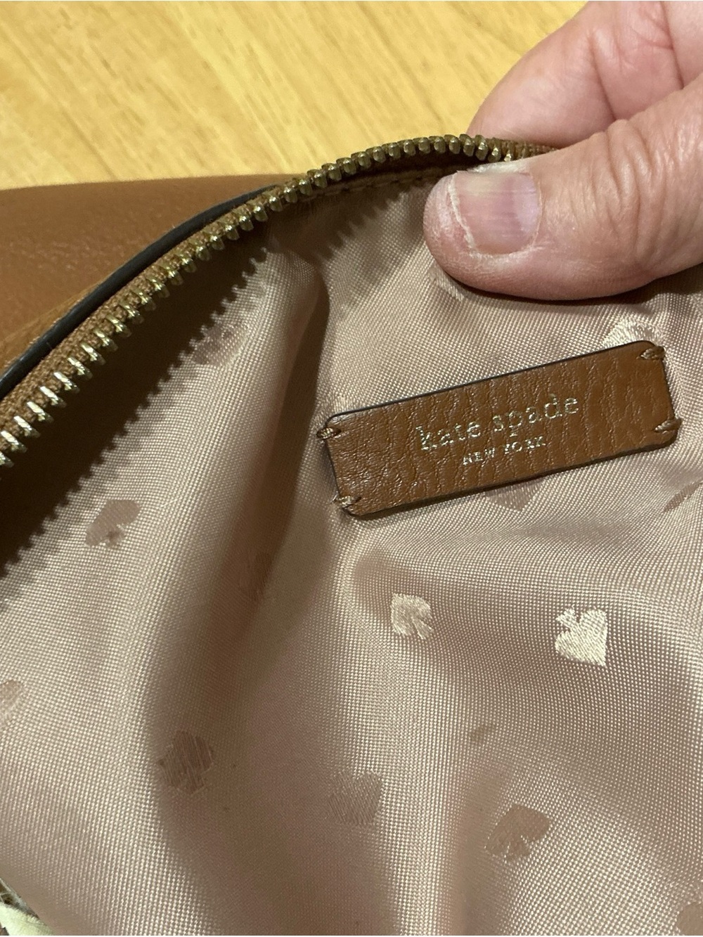 kate spade Brown Pebbled Leather Crossbody Messenger - Picture 3 of 8